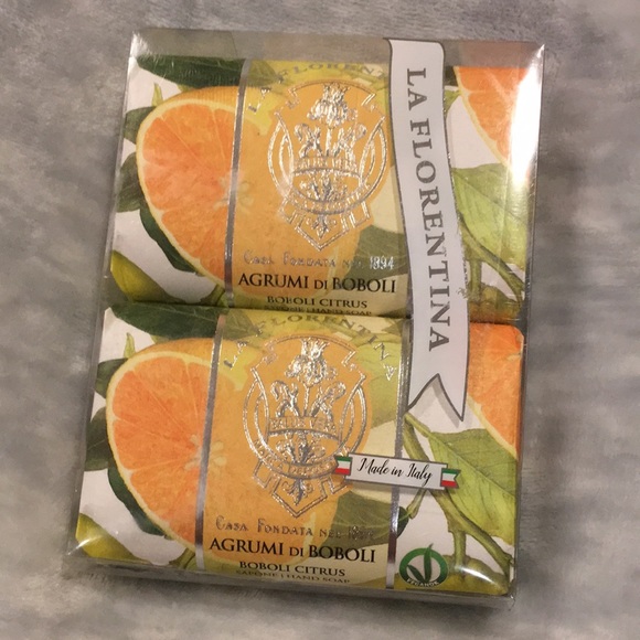 Citrus Scented Hand Soap Made in Italy by La Florentina Set of Two 7oz Bars NWT - Picture 16 of 16